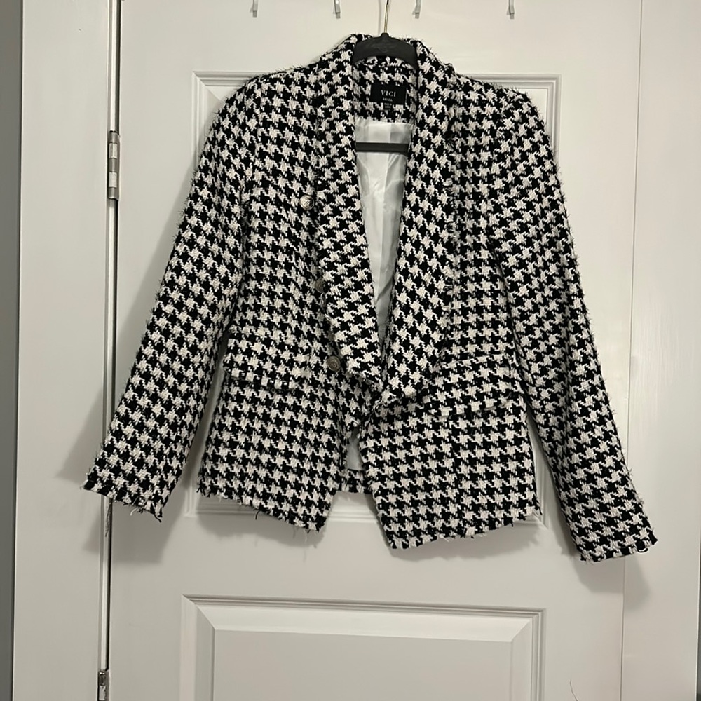 Vici houndstooth blazer
